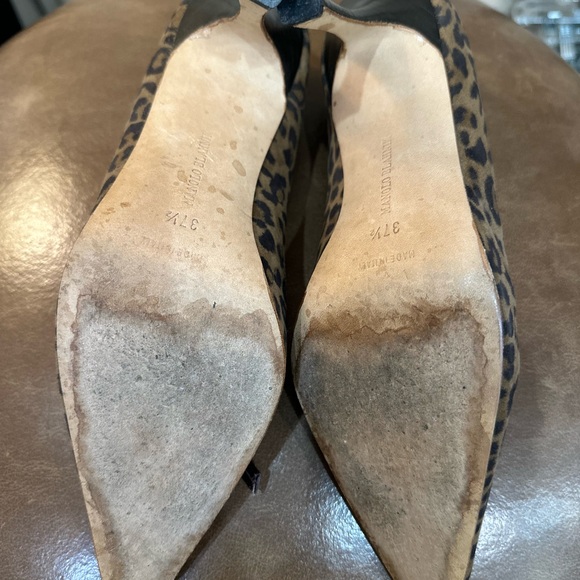 Manolo Blahnik Brown Leopard Heels size 7.5 - Picture 5 of 9